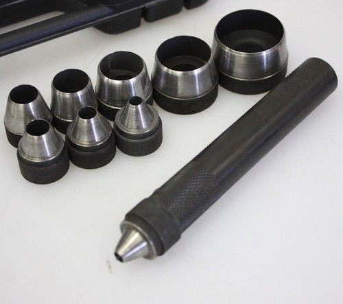 11Pc Sharp Hollow Punch Tool 9 Sizes Pin Point Leather Copper Gasket Holes Kit - Picture 2 of 2