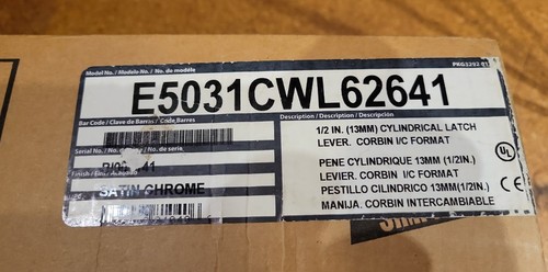 Kaba E-Plex E5031CWL 626 ZYLINDRISCH ELEKTRONISCHES DRÜCKKNOPFSCHLOSS CORBIN LFIC - Bild 2 von 4