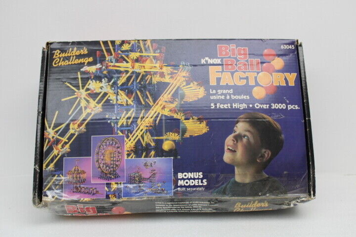 KNEX Big Ball Factory Vintage Incomplete Set With Instructions