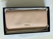 Furla large Genuine Leather Babylon Continental Wallet Purse Color: Magnolia 030