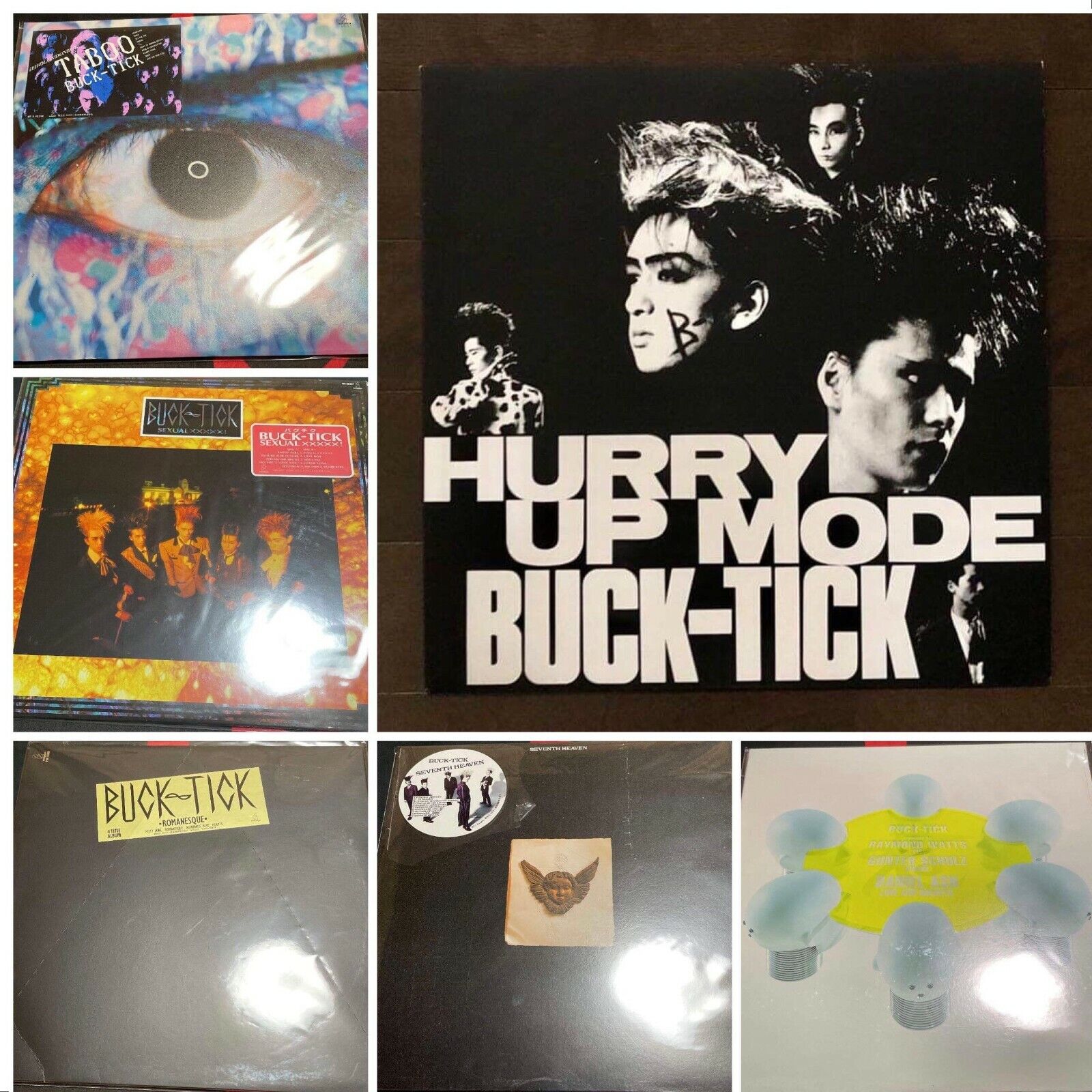 BUCK-TICK 5 Title Set 12" Vinyl Record LP Hurry Up Mode / SEVENTH HEAVEN / TABOO