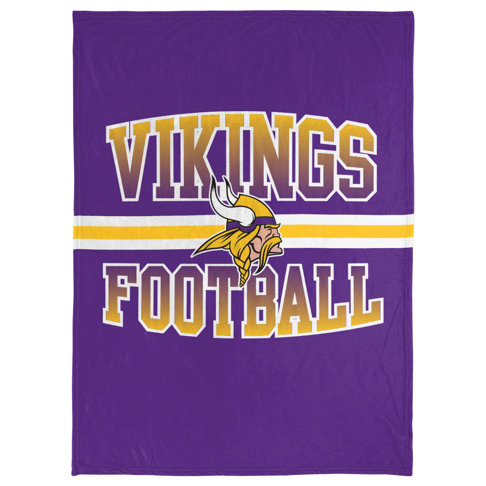 Плюшевое одеяло FOCO NFL Minnesota Vikings Stripe Micro Raschel, 45 x 60