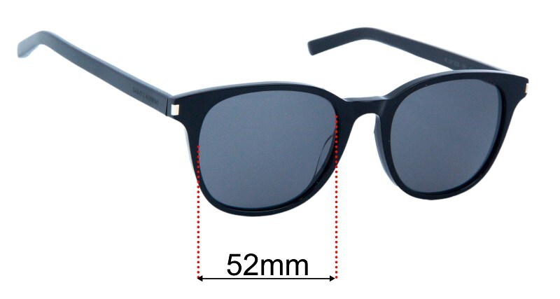 Lenti di ricambio per occhiali da sole SFx adatte a Saint Laurent SL 527 larghezza 52 mm