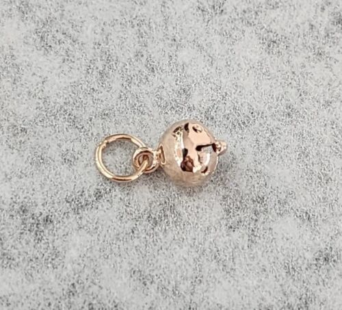 14k Rose Gold Solid Jingle Bell Cascabel Pendant Charm
