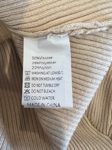 Women's Sweater Bodysuit with Snaps Size M Cream Color - Picture 8 of 10