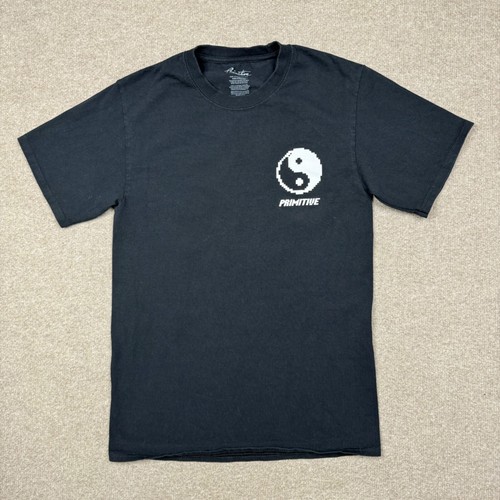 Primitive Shirt Men's Size S Black Short Sleeve Skateboarding Logo Spell Out - Picture 3 of 7