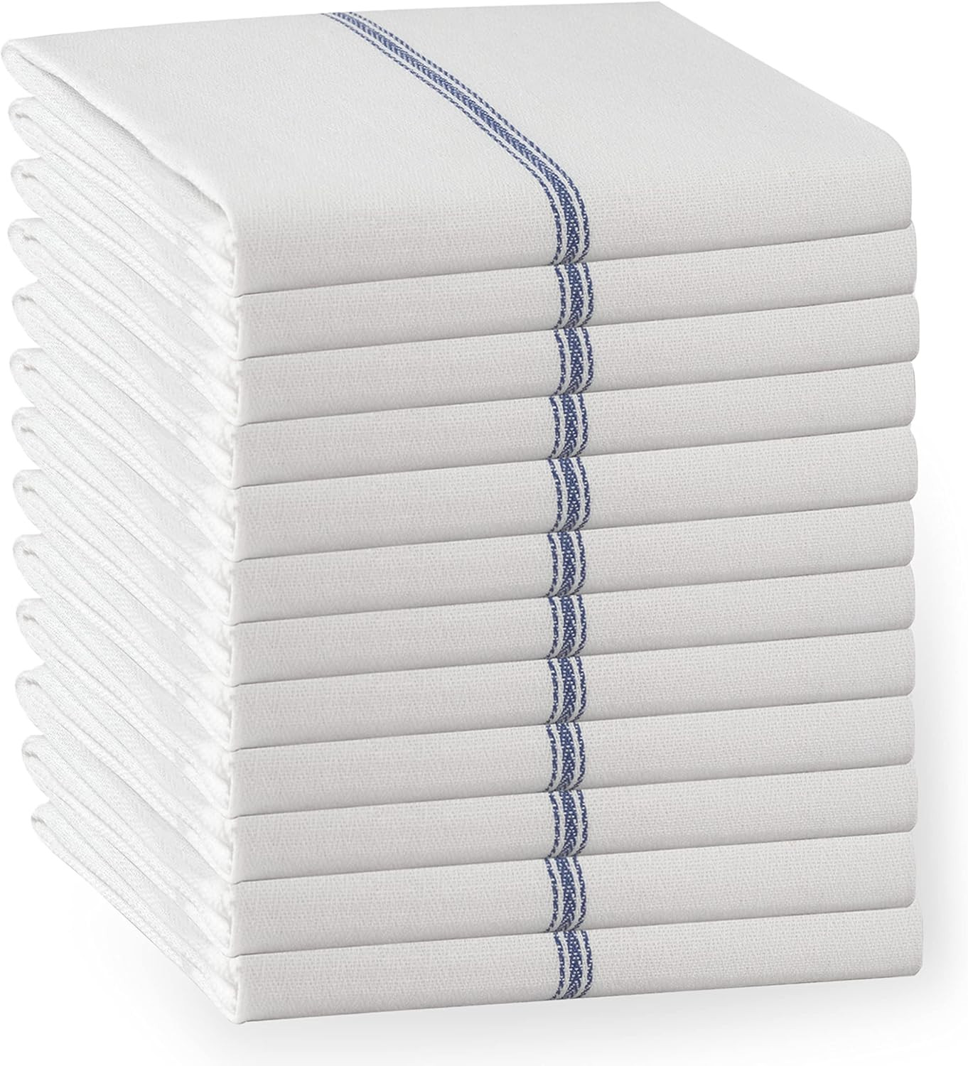 S: 100% Cotton, 15x25", Super Absorbent, Blue Stripe Dish C