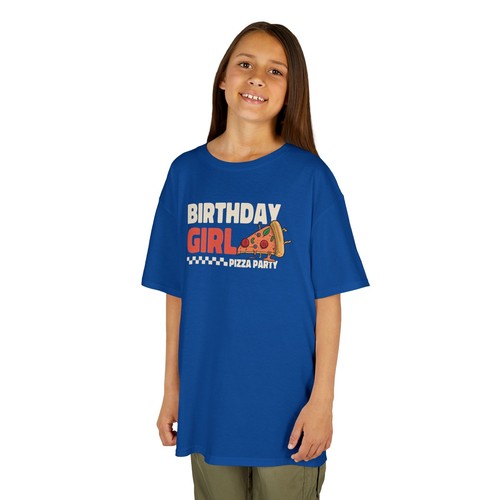 Birthday Girl Pizza Party Kid Child's Children Happy Fun Funny Tee T-Shirt Gift - Picture 15 of 21