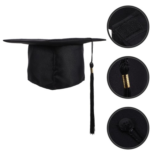 Gorras de graduación de soltero para adultos con borlas para fiesta de ceremonia de graduación - Imagen 4 de 12