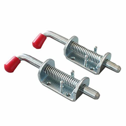 2 Pcs Spring Loaded Latch Pin Barrel Bolt Lock for Door Shed Gate Trailer Gate - Picture 1 of 6