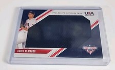 CHRIS MCMAHON 2020 PANINI USA BASEBALL STARS & STRIPES JUMBO JERSEY RELIC #J-CM