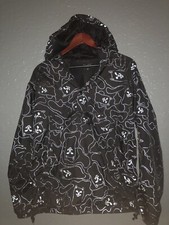 RipNDip Reflective Nylon Windbreaker Nermal Cat pattern, size S,Slightly Worn