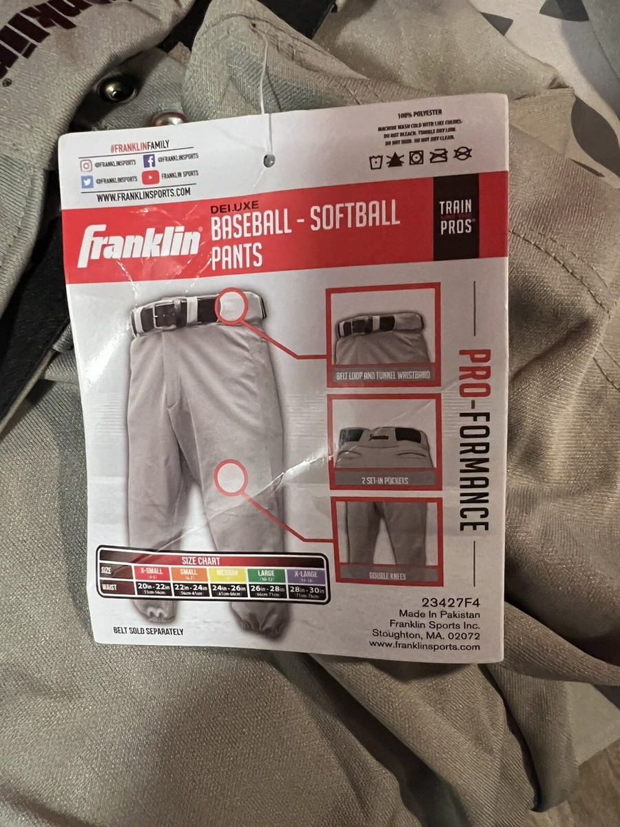 Pantalon Baseball-softball Franklin Deluxe Youth Large Gris – Neuf Avec Défaut