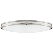 32" Oval LED Ceiling Light, 35W, 3000LM, 3CCT, Brushed Nickel