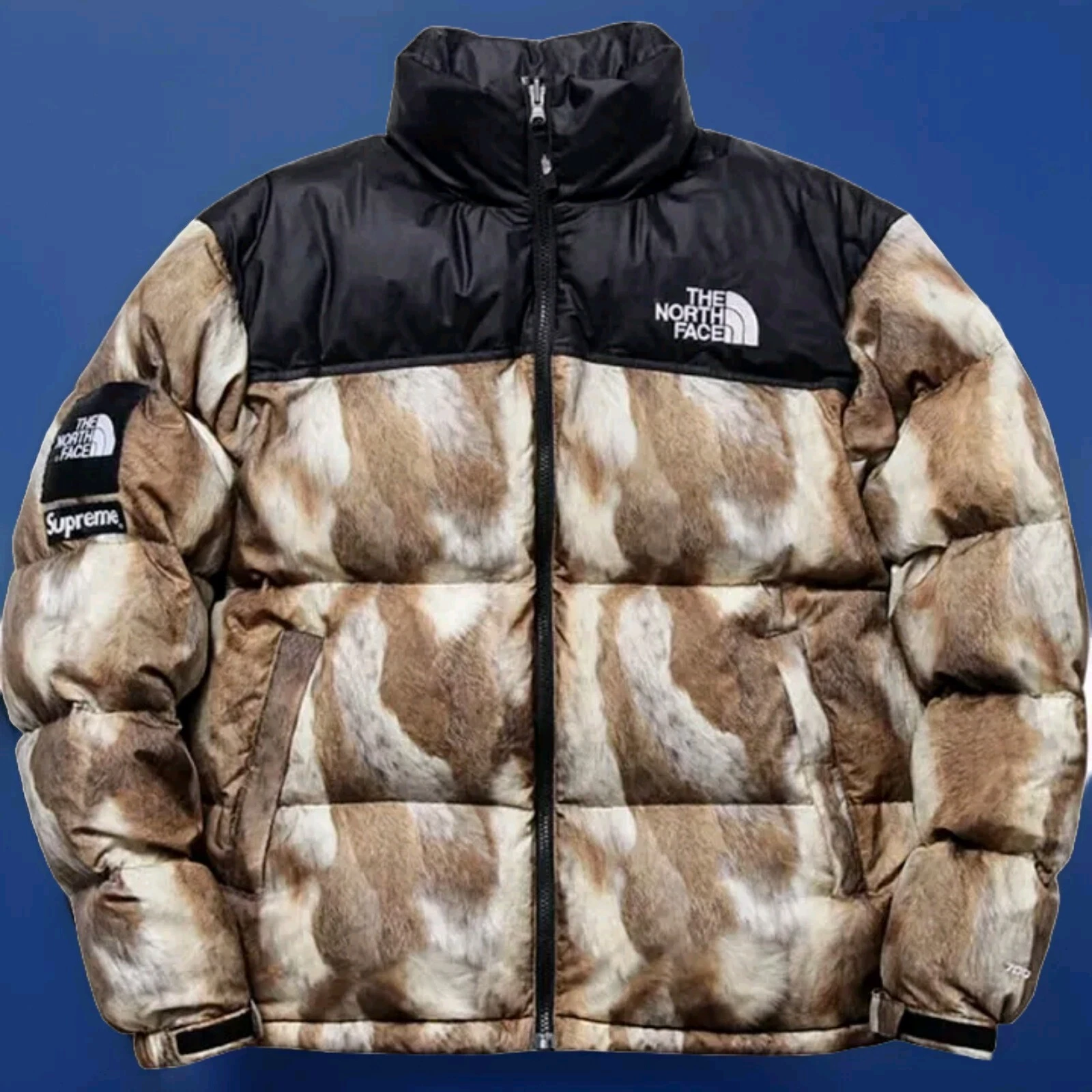 Veste imprimée fourrure The North Face x Supreme Nuptse