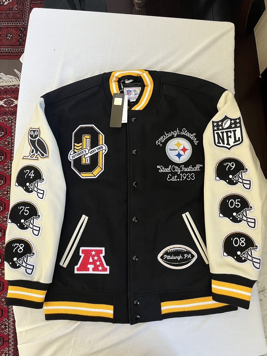 OVO X NFL Pittsburgh Steelers Varsity Jacket Owl October's