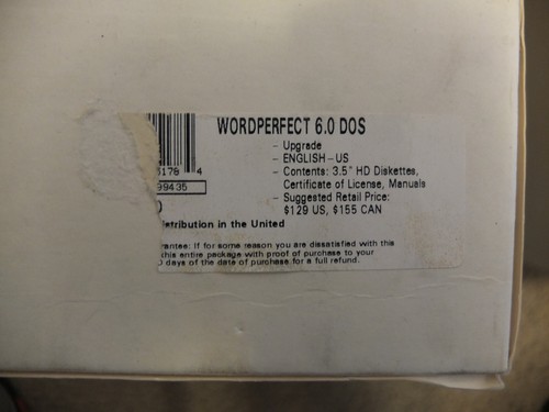 Word Perfect Version 6.0 upgrade Word Processor Software Vintage DOS - Picture 5 of 9