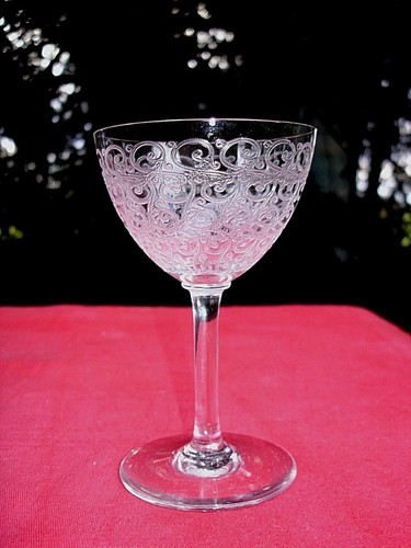 BACCARAT Rohan Combourg Wein Kristallglas Weinglas Kristall Graviert Art Deco - Bild 1 von 4