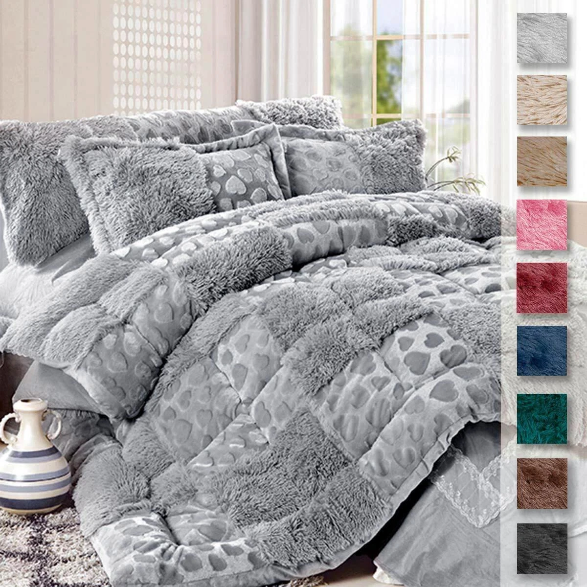 Trapunta Invernale Matrimoniale Kasanova - Dimensioni 250x260 Cm, Imbottitura 300 G/m², Tessuto Beige Con Trama In Rilievo