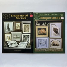 Cross My Heart Endangered Species II 2 Cross Stitch Pattern Book Bear Eagle Wolf