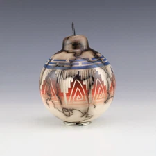 NATIVE AMERICAN NAVAJO HORSEHAIR POTTERY ORNAMENT BY RONALD SMITH
