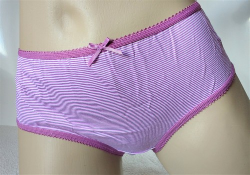 Niñas 12-13 años Blanco y Púrpura Estampado Rayas Calzoncillos Bragas - Damas Pantalones 10/12 - Imagen 2 de 8