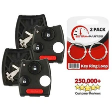 2 New Replacement Entry Key Remote Car Fob Case 3B Pad Shell No Slot for Honda