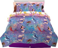 Disney Little Mermaid "Live Action Movie" Kids Reversible Bed Set-AB0BZFSF77G2