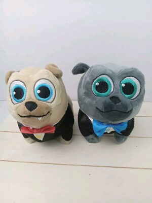 Puppy Dog Pals Bingo and Rolly Small Bean Plush Stuffed Animals Pair, Pug New