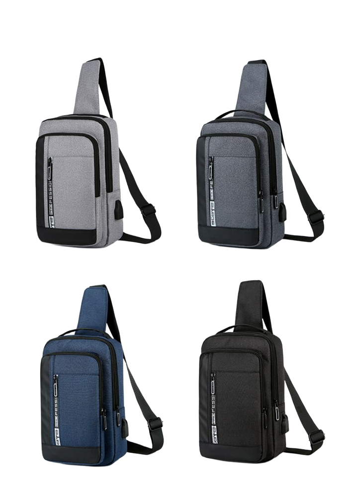 Zaino Monospalla Oxford - Multitasche, Impermeabile, Regolabile, Per Scuola E Viaggi - Foto 13