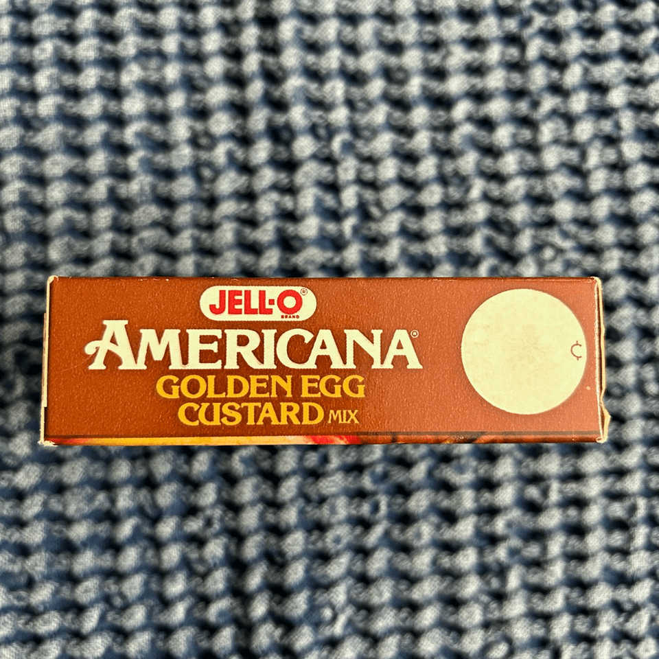 Vintage JellO Americana Golden Egg Custard Flan Sealed Box Jello eBay
