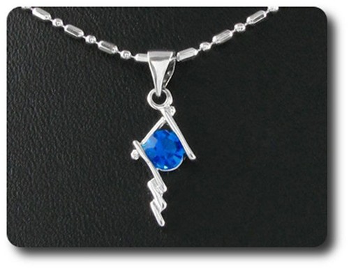 Pendentif émeraude 5mm Plaqué Or Blanc 18k - Neuf Avec étiquettes, Marque A Bijoux