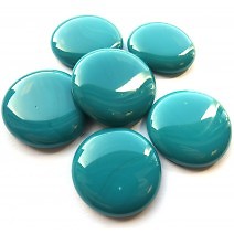 6 x Extra Large Glass Pebbles / Gems / Stones - Various Colours Approx 30-40mm - Picture 48 of 76