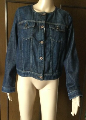 Weekend Max Mara Woman Denim Jacket, Blue Color, Size IT 44 OF 40 US 10GB 12