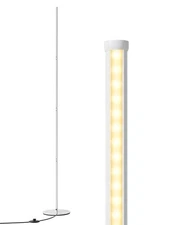 EDISHINE LED Corner Floor Lamp, Dimmable Light, Adjustable Height 3000K (White)