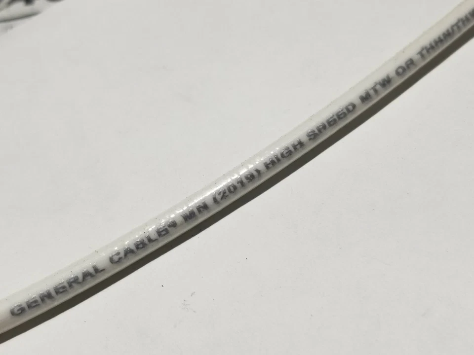 Cable de construcción General #10awg 19 trenzado THHN/THWN-2/MTW blanco/100 pies Foto 2 de 4