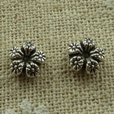 Free ship 400 pcs tibetan silver flower spacer beads 7x3mm L-2880