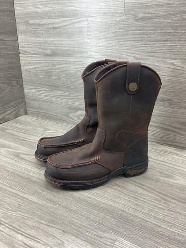 Georgia Men's GB00226 Athens Leather Moc Toe Zip back Work Boot Sz 10.5 W READ - Picture 2 of 7