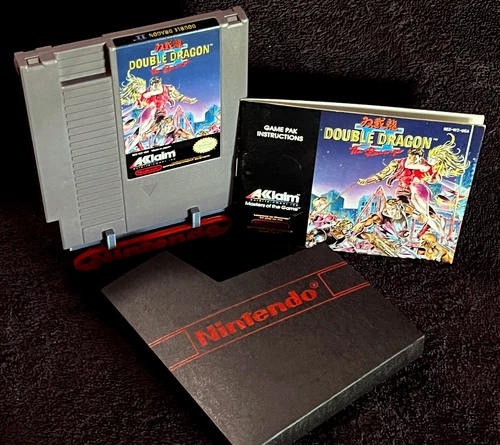 1990 DOUBLE DRAGON II • WORKING w/CASE • VINTAGE NES NINTENDO VIDEO GAMES