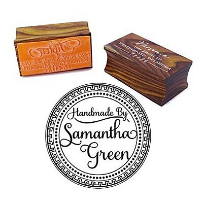 Custom Wood Mounted Round Rubber Stamp Personalized Handmade By-rnx Custom Wood Mounted Round Rubber Stamp Personalized Handmade By-rnx