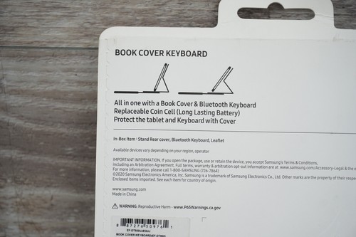 New Sealed Samsung Galaxy Tab A7 Book Cover Keyboard, Gray EF-DT500UJEGUJ - Picture 3 of 4