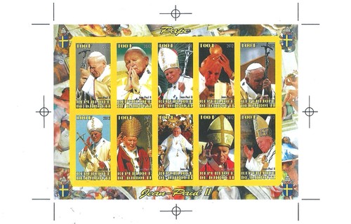 Djibouti 2012 His Holiness Pope John Paul II Rare Imperf Proof Essay MNH