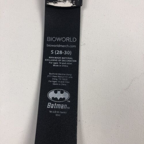 Cinturón para hombre Bioworld DC Comics Batman Bat Signal negro blanco talla 28-30 - Imagen 3 de 5