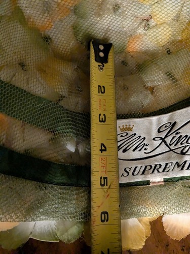 Vtg. Iconic 60s Multi Color Flowers "Easter" hat! Mr. King Supreme Velvet Ribbon - Picture 20 of 22