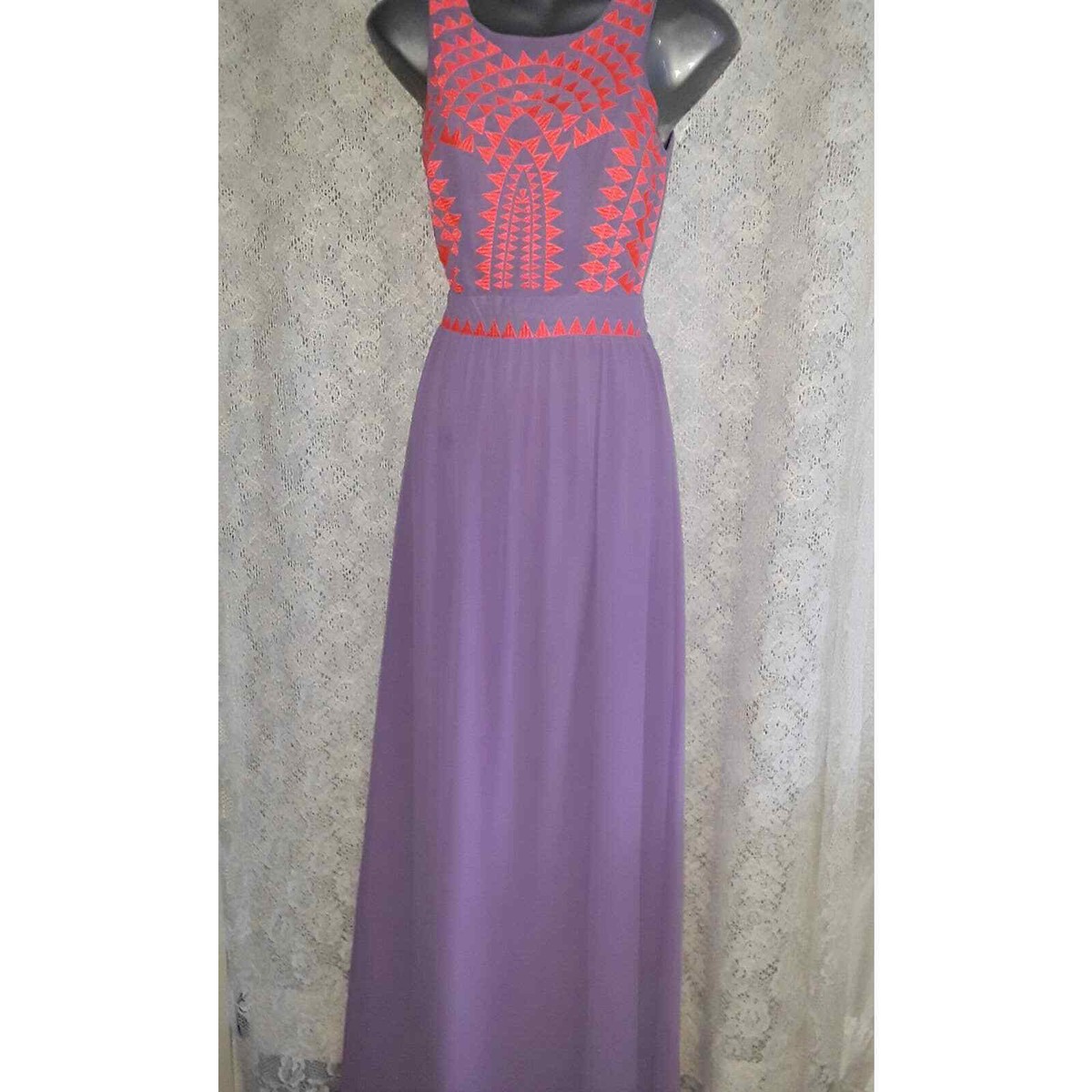 orange and purple maxi dress Would you wear this orange and purple floral maxi?