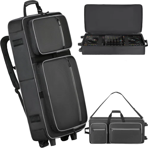 DJ Controller Soft Case with Wheels Compatible with DDJ 800 / FLX6 / SX2 SX3 / M