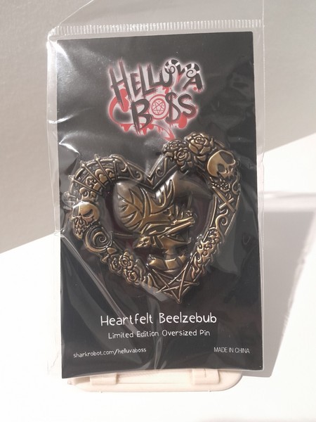 Helluva Boss Heartfelt Beelzebub Oversized 3D Heart Frame Enamel Pin Vivziepop