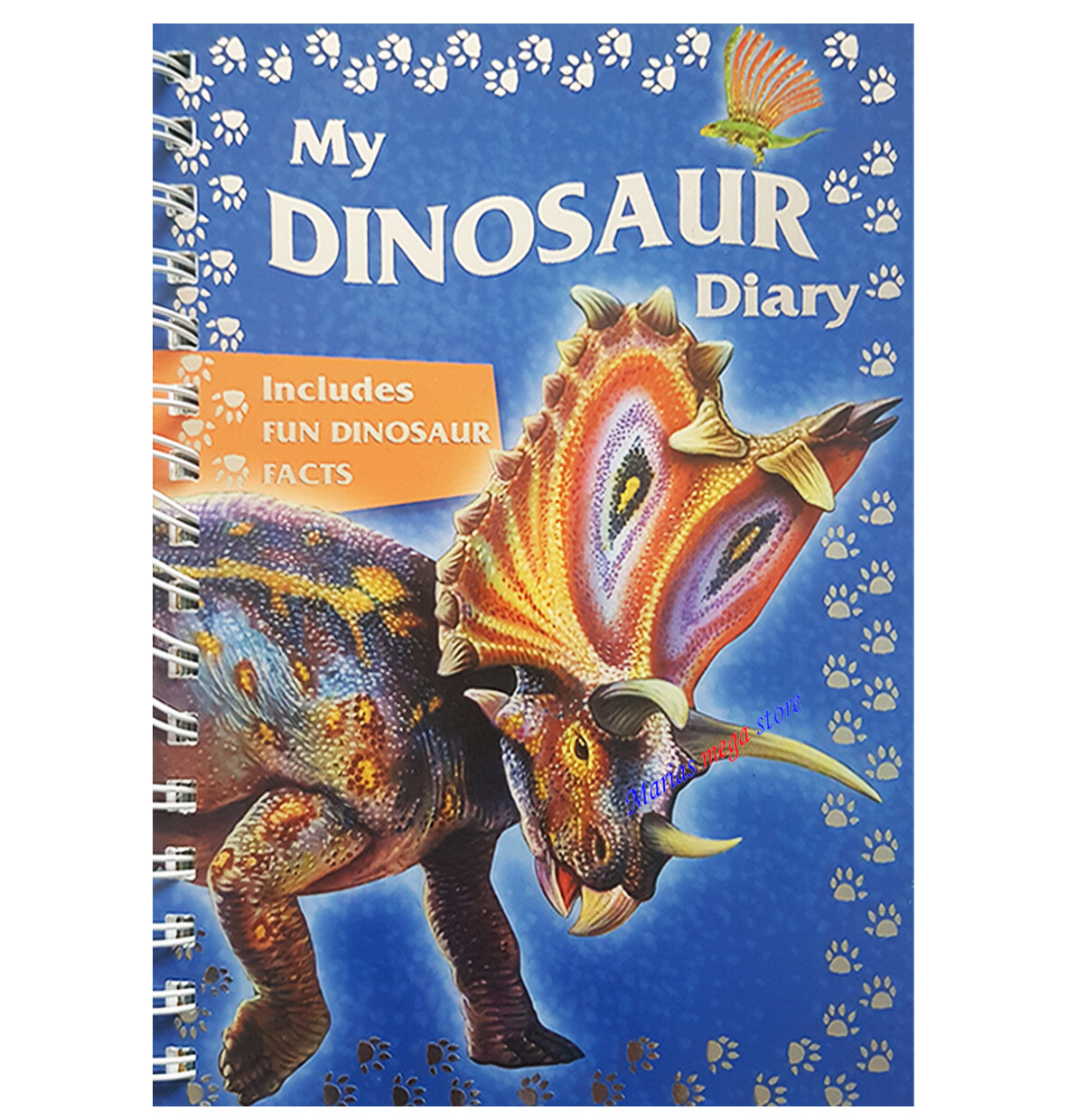 A5 CHILDRENS - My Dinosaur Diary, fun dinosaur facts. Notebook JAN-DEC