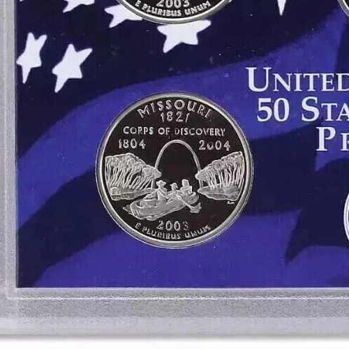 2003 S Missouri State Quarter Deep Cameo Gem Proof - Picture 2 of 2