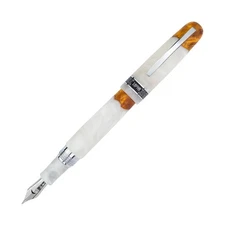 Conklin 1898 Spectra Fusion Fountain Pen in White w/ Chrome Trim - Broad NEW